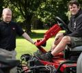 Robert George, Thorndon Park GC course manager, right, with Reesink Turfcare’s Richard Freeman