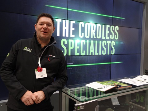 Steve Roskell on the Ego Power stand