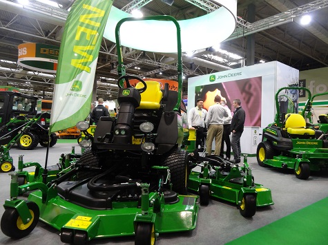 John Deere's stand contained several new machines for professionals