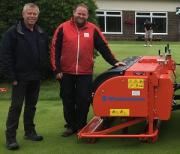 L-R: Andy Frost of dealer EG Coles and Alan Magee, Knighton Heath GC