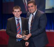 Young Greenkeeper of the Year Alastair Morrison with Andre Andrade of Textron Golf