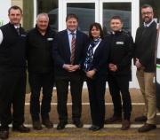 L-R: David Timms, Regional Sales Manager at Ransomes Jacobsen Ltd., Alen Drew, Groundcare Sales Manager at A. Symons Ltd, Andrew Symons, Managing Director, Lisa Symons, Company Secretary, Nick Middleton, Groundcare Sales Manager at A. Symons Ltd, Nathan Walker, National Accounts Manager at Ransomes Jacobsen Ltd.