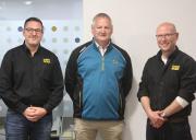 L-R: James MacPhail (Commercial Director - Carbon Gold) ; Neil Pullen (Regional Sales Manager Sherriff Amenity) ; Simon Manley (CEO - Carbon Gold)