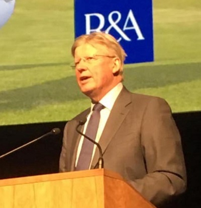 Martin Slumbers spoke at the BIGGA Scotland Conference in 2018