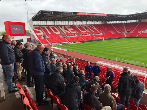 Visit to Stoke City with Campey and members of GAD Groundmen Association of Denmark