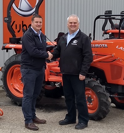 L-R - Phil Catley, groundcare dealer manager at Kubota UK with Nick Green, operations director of Highwood
