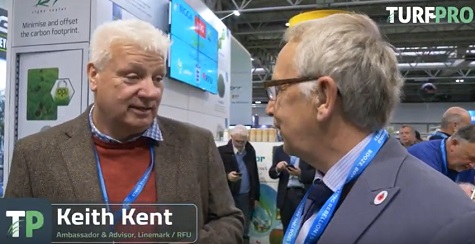 Keith Kent, ex-RFU, talking to TurfPro editor Laurence Gale