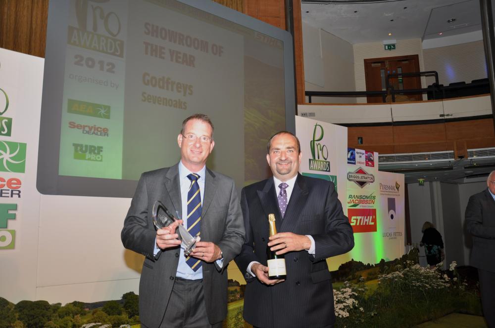 Showroom of the year - Peter Bateman of Godfreys, Sevenoaks, with the Best Showroom Award