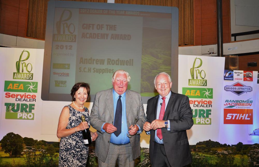 Chris and Trish Biddle with Andrew Rodwell, Gift of the Academy award winner