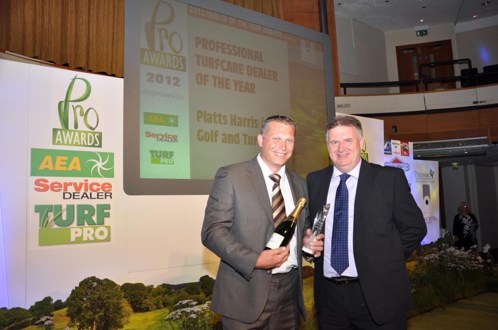 Platts Harris were the winner of the professional turfcare dealer of the year award