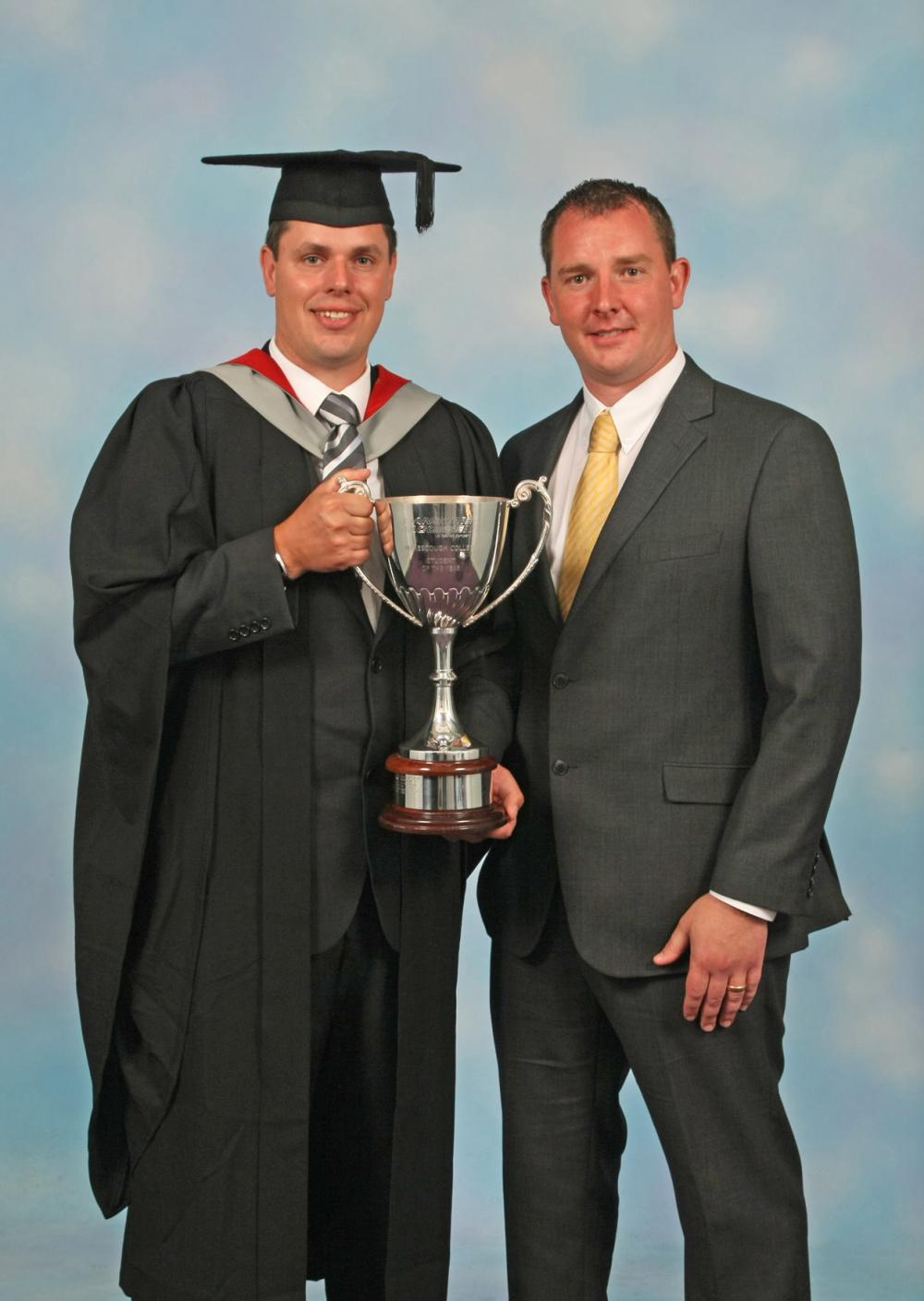 Jon Oostendorp with David Timms of Ransomes