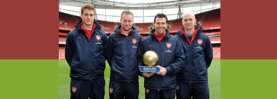 The groundstaff at the Emirates Stadium