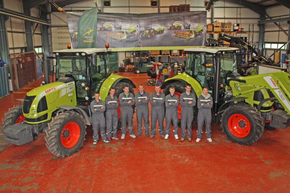 The latest students to start their training at Barony College are: Kevin Killeen (DH Farm Machinery, Galway), Graham Grant (Erwin Agricare, Antrim), Seamus Finnegan (Leinster Farm Machinery, Meath), John Mattimoe (Alan Douglas Machinery, Meath), Cameron Brownlie (Sellars), Ross Butchart (Sellars), Iain Birnie (Sellars) and Michael Hailey (Rickerby).