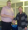 L-R: Clive Nottingham congratulates Ian Bunting