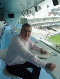 Scott tries out the mediabox at Lords