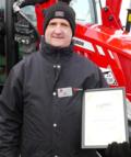 Andy Prosser, Manager Sales Support, with the LAMMA Award of Merit for the Best New Product or Innovation at the 2013 show