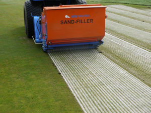 The BLEC GKB Sandfiller - scarifying and filling grooves with sand in one pass