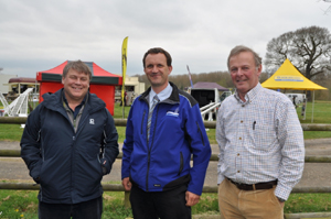 L-R: Keith Christian (BAGMA), Simon Gumbrill (Campy Turfcare Systems) and David Winn (LANTRA)