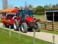Having assisted at the opening ceremony of the London 2012 Olympic Games, this MF 5440 tractor is now providing 'Big Red Tractor Rides' around the livestock exhibits at Fishers Farm Adventure Park, an award-winning family visitor attraction near Billingshurst, West Sussex.