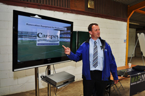 Campey sales director Simon Gumbrill during his lecture 