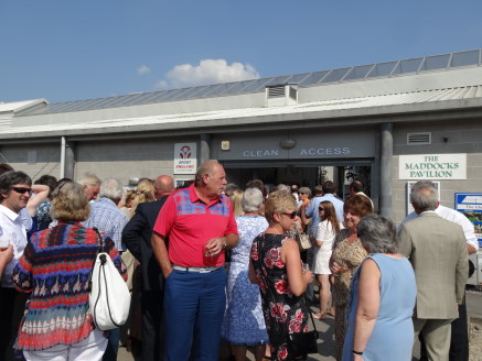 Guests arriving at Maddocks pavilion for reception 