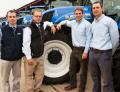 Chris Mackman, Area Sales Manager (G & J Peck Ltd), Stewart Barnett New Holland Sales Manager (G & J Peck Ltd), Ollie Bartlett, Director and Neil Coatsworth Farm Manager, of (Alan Bartlett & Sons (Chatteris) Ltd