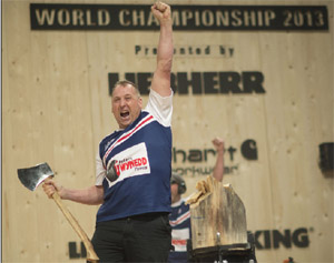 GB Team Captain, Spike Milton celebrates in the World Championship Team event