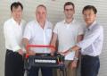 L-R: Jack Ju, Managing Director, Weibang; Stewart Anderson, Managing Director, Rochford GM; Mark Rochford, Rochford GM Marketing Director; and Victor Ju, President of Weibang