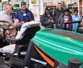 Richard Comely of Ransomes Jacobsen with the Sri Lankan delegation during their tour of the manufacturing facilities