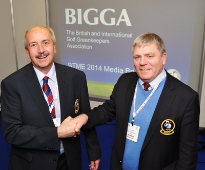 New BIGGGA Chairman Chris Sealey (left) with outgoing chairman Tony Smith