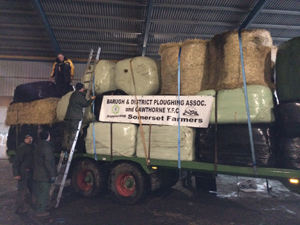 Phillip Rowbottom and team prepare forage delivery for flooded farmers in Somerset