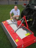 Loughborough Endowed Schools' Head Groundsperson Chris Parry with his Trimax Striker