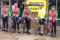 Cyclists Simon Parrish, James Ashworth, Mark Reed, Maurice Conway and James Conway