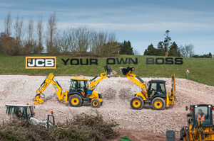 JCB backhoe loaders are put through their paces at the Be Your Own Boss event