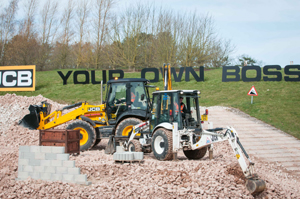 JCB backhoe loaders are put through their paces at the Be Your Own Boss event