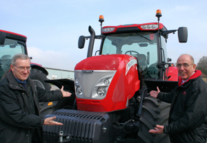 Brian Yeates (left) and Dick Bath at Read Agriservices, Wanstrow near Frome, Somerset want farmers to have a drive of the new McCormick X7