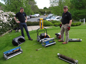 Tim Merrell and Iain Sinclair, Operations Manager at ATT, with the Infini System and various cassettes 