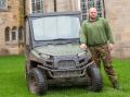 Head Keeper at Lambton, Ian Nairn, with a Poalris ranger. Photo courtesy of Trevor Walker Photography