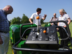 The controls of the new PrecisionCore aerators