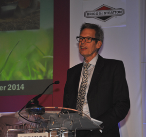 Richard Capewell of the evening's nominated charity Perennial - over £600 was raised on the night