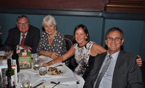 David and Liz Jenkins with Fiona Gebbet and Tony Evans of Pan Publicity