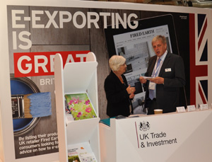 The UK Trade and Investment stand and the Gardenex team