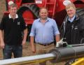 Brian Knight (right) welcomes JPM Agriculture's James Hunt and Richard Carr to the Bednar distribution network