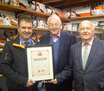 Chris Biddle (centre) with Graham (left) and Charles Hill