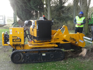 Remote controlled Carlton stump grinder from Orange Plant