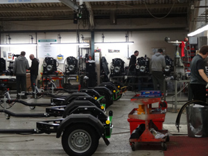 Trailer frames in the factory