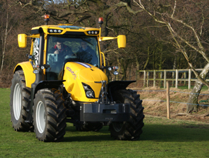 MurdoMacphee from Bryan Hoggarth Ltd, Carnforth, Lancs, tries the McCormick X7 VT Drive in its 'show special' bright yellow livery