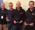 L-R: Phil Everett, Polaris; Pete Ellis from Ellis Quads – NORTH; JP Baker from Rocket Centre – EAST; Andrew Shepherd for All-4 Ltd – WEST