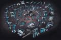 Makita's 100 different cordless power tools that all use the same 18 volt Lithium-Ion battery