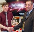 Honda (UK) ‘ATV Apprentice of the Year’ John Staveley with Tom Taylor of Taylor ATV